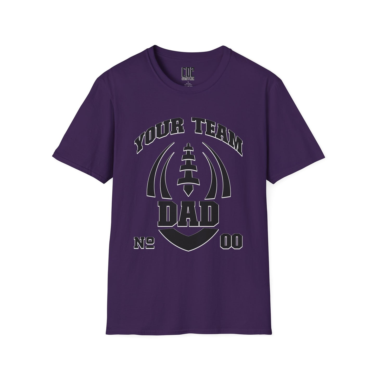 Football Dad Unisex Tee - Custom Team and Number Shirt for Athletes by request