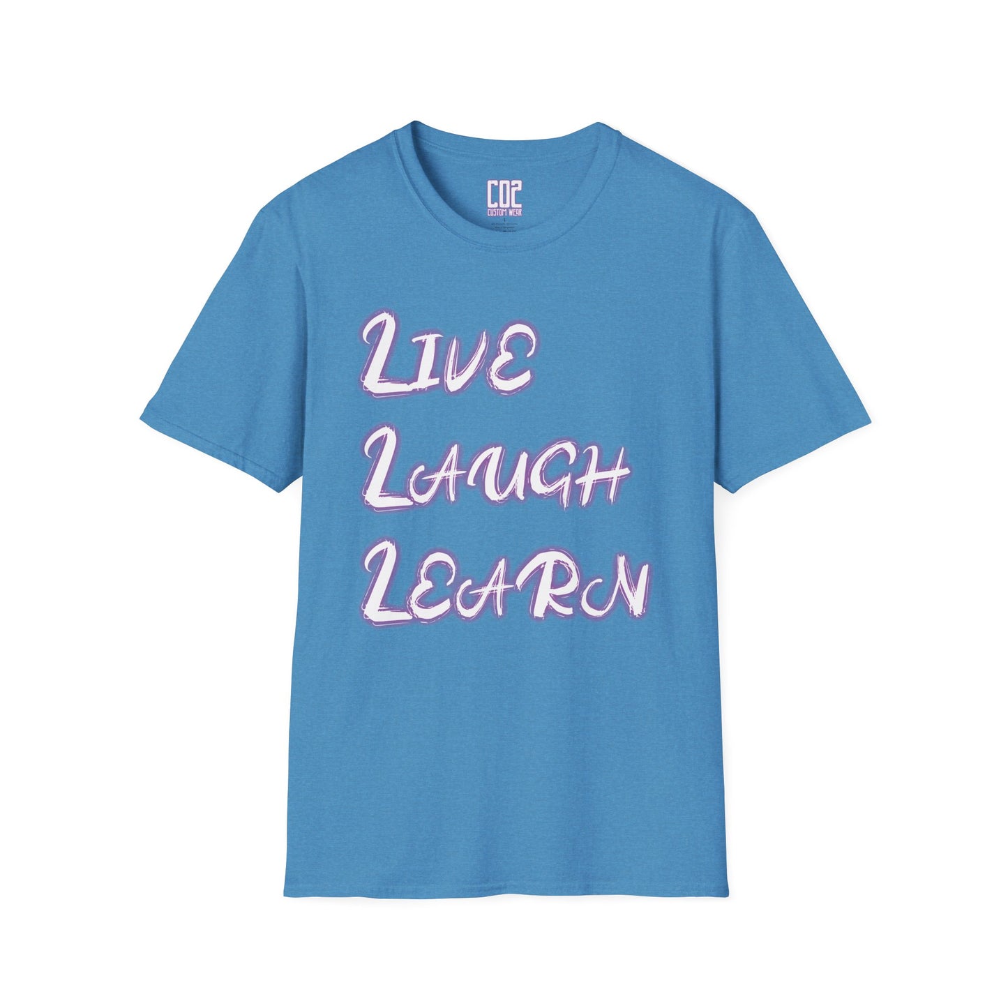 Live Laugh Learn Unisex Softstyle T-Shirt - Inspirational Tee for Daily Motivation, Perfect Gift for Friends, Family Occasions