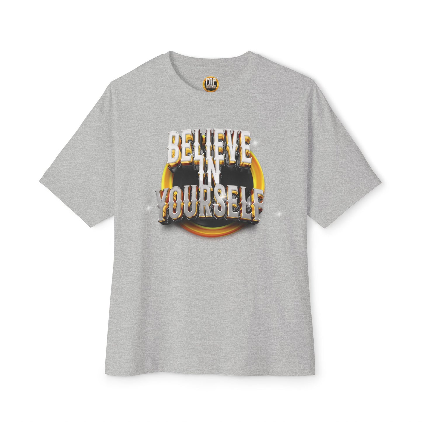 Believe in Yourself Oversized Boxy Tee, Motivational T-Shirt, Casual Wear, Inspirational Apparel