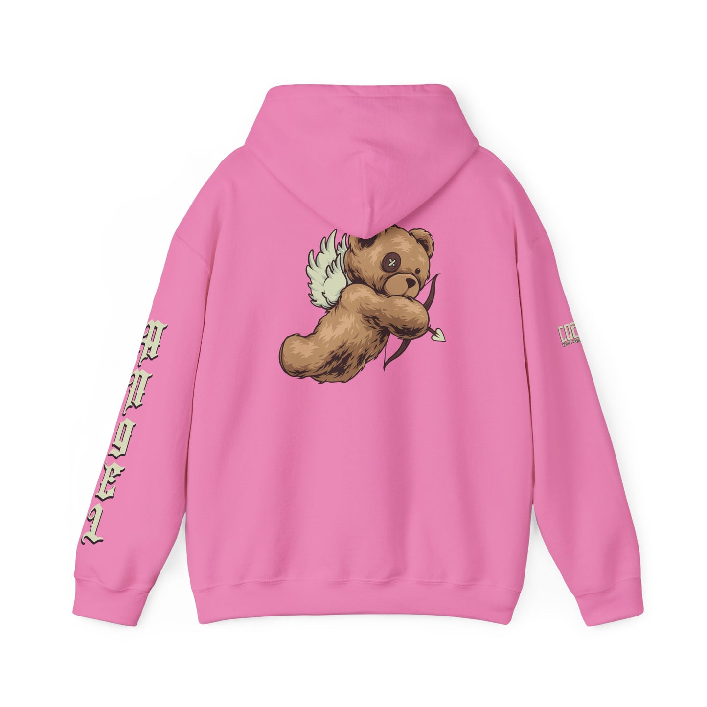 Angel & Bear Hoodie - Unisex Heavy Blend™ Sweatshirt, Cozy Gift for Friends, Cute Casual Wear, Perfect for Fall & Winter