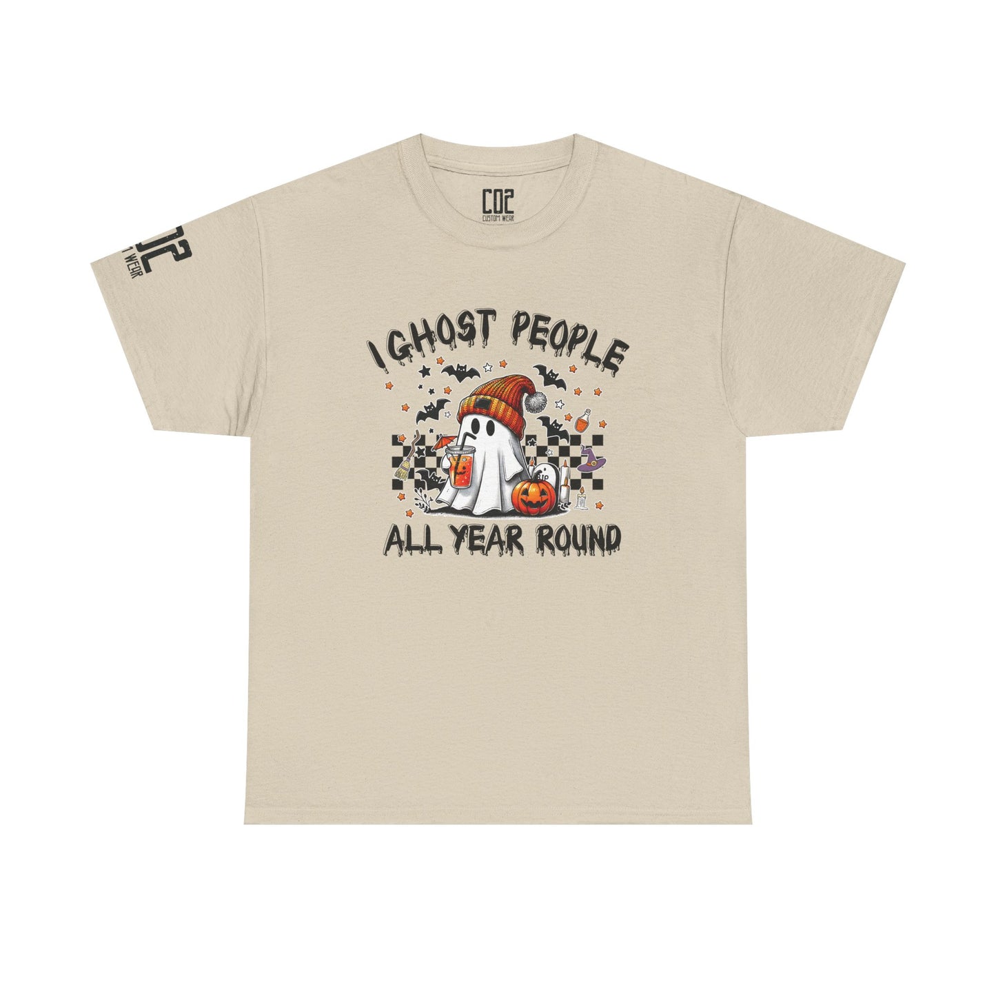 I Ghost People All Year Round, Graphic Shirt, Spooky Apparel, Fun Costume Tee, Fall Fashion, Unisex Halloween Tee