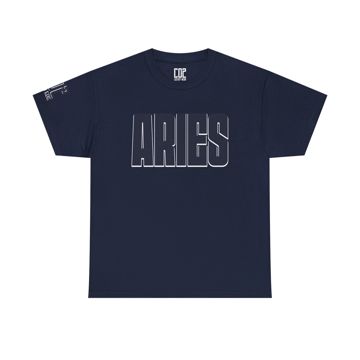 Aries Heavy Cotton Tee - Unisex Astrology Shirt, Zodiac Fashion, Horoscope Gift, Perfect for Birthdays & Celebrations