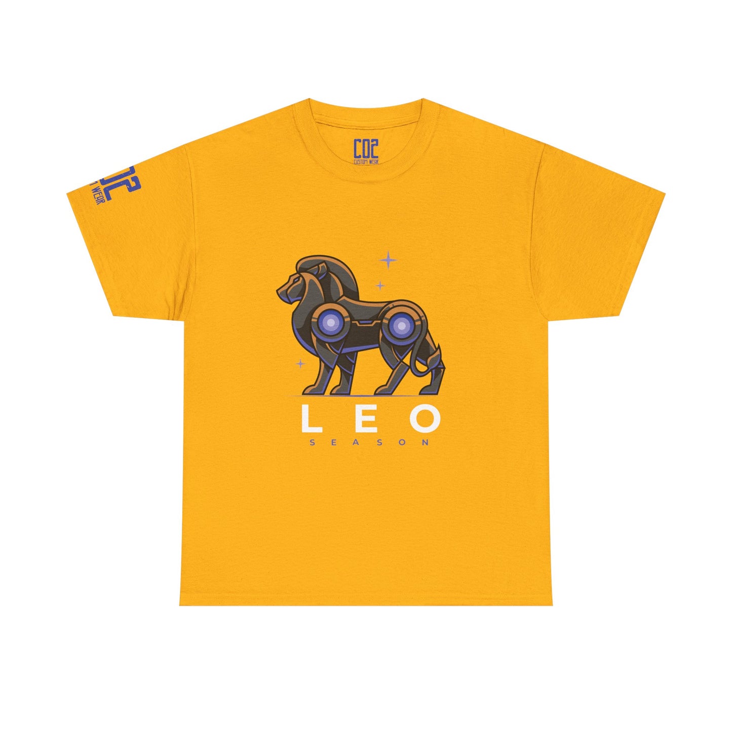 LEO Season Lion Unisex Heavy Cotton Tee | Zodiac T-Shirt, Astrology Gift, Casual Wear, Horoscope Apparel, Unique Graphic Tee