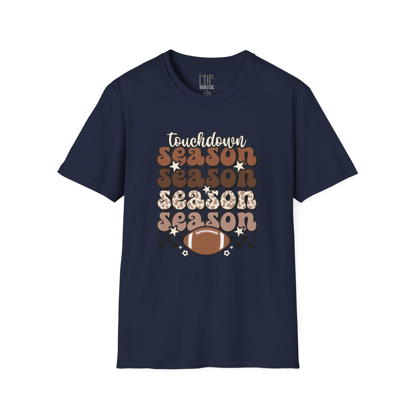 Touchdown Season Unisex Softstyle T-Shirt - Football Fan Tee, Casual Wear, Game Day Outfit, Sports Gift, Fall Celebrations