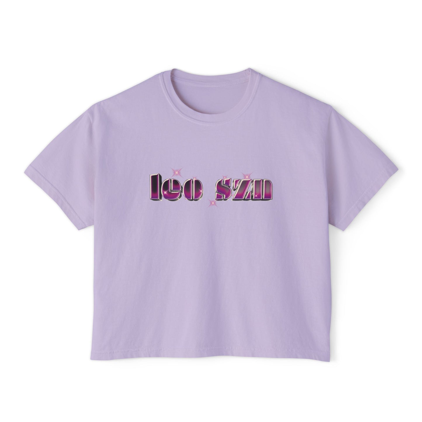 Leo Szn Trendy Women's Boxy Tee, Casual Summer T-Shirt, Cool Graphic Top, Stylish Gift for Her, Relaxed Fit Tee, Leo Season