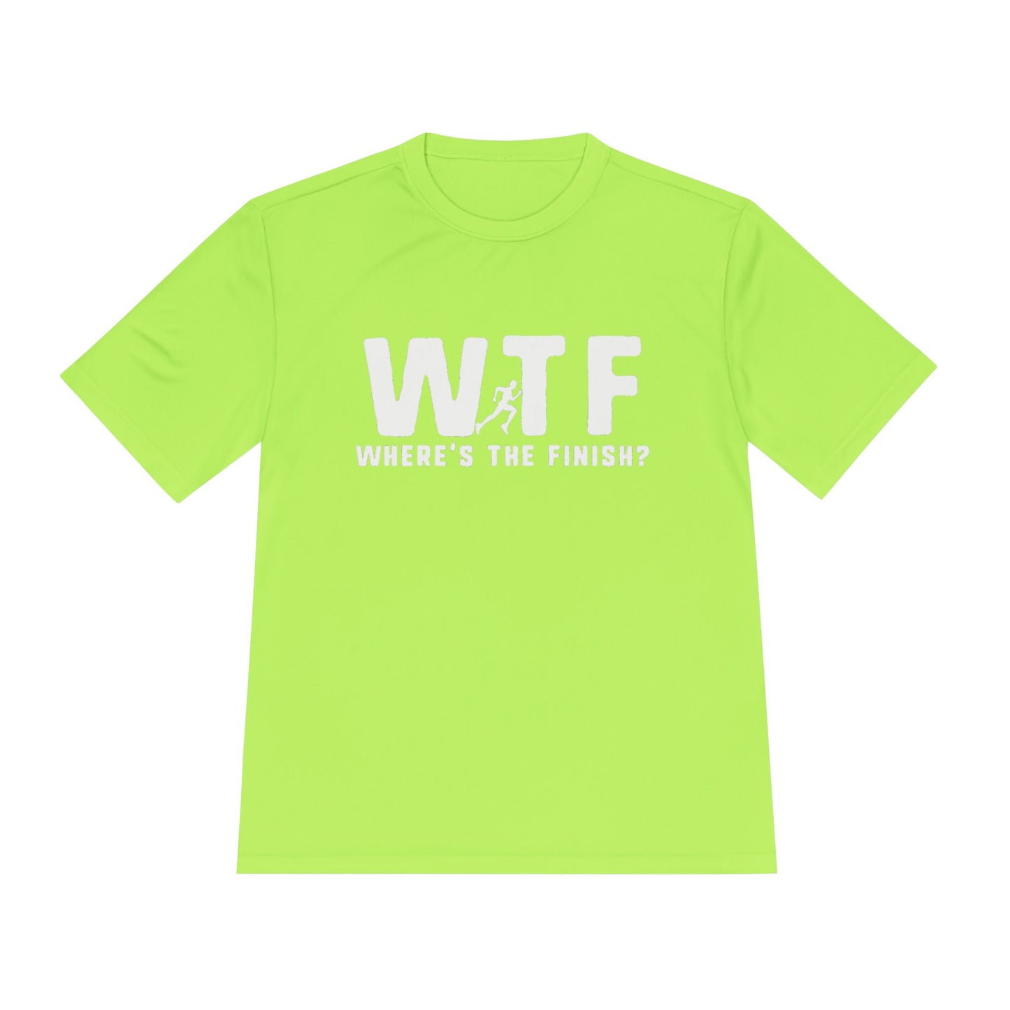 WTF? Unisex Moisture Wicking Tee - Fun Workout Shirt, Running Apparel, Gym Wear, Active Lifestyle Top, Funny Sports T-Shirt