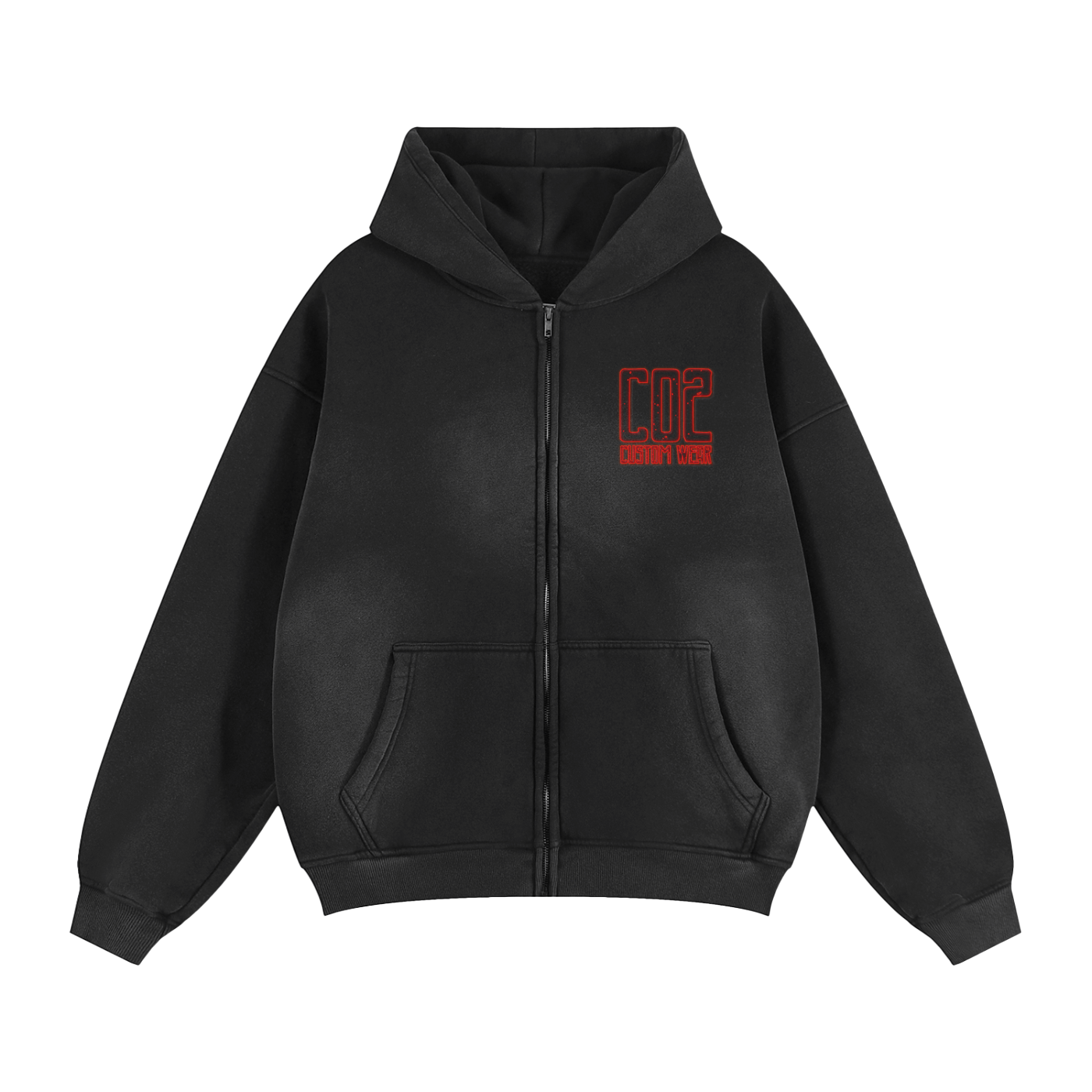 CO2 Stranger Things Sunfade Two-way Zipper Boxy Fleece Hoodie