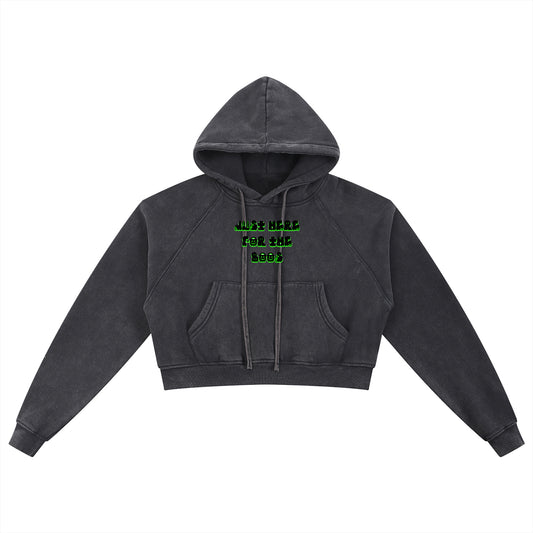 Boos Cropped Hoodie Sweatsuit Black