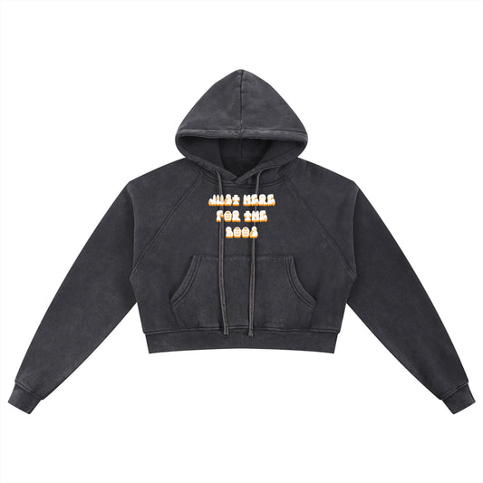 Boos Cropped Hoodie Sweatsuit White