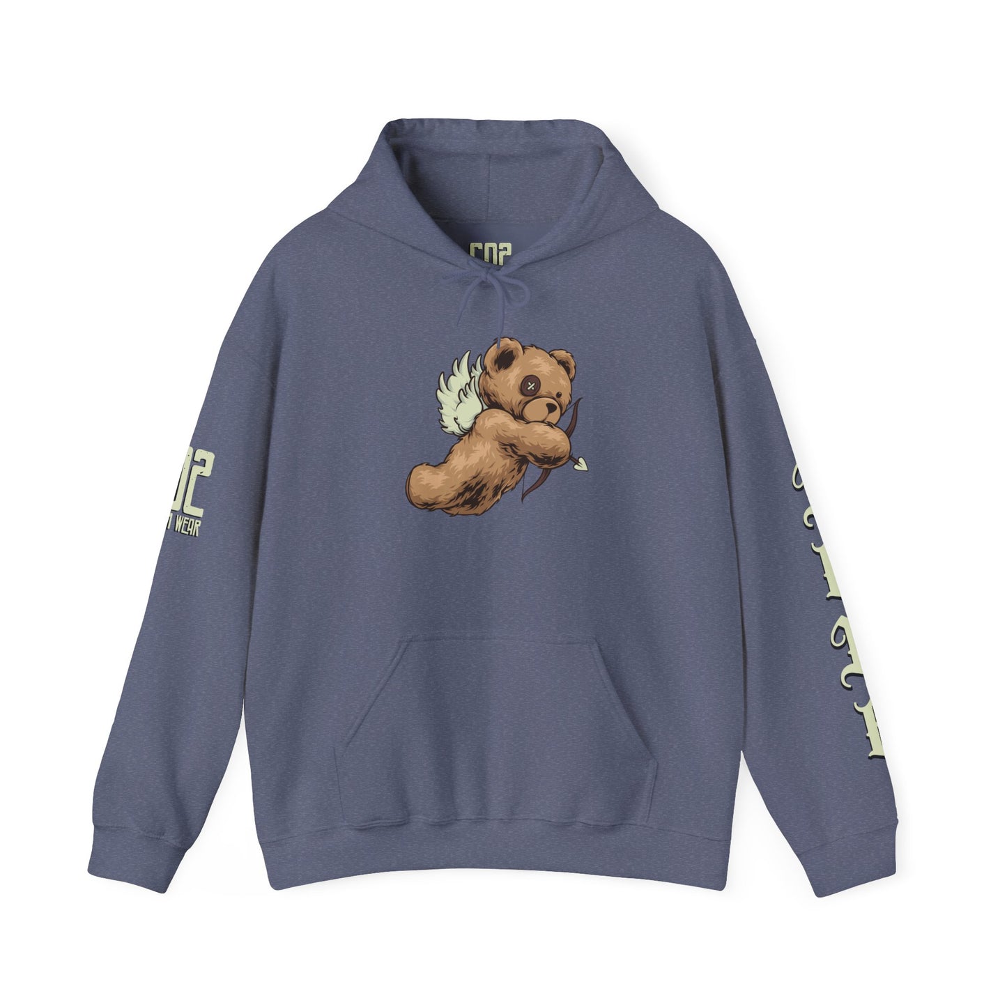 Cute Cupid Bear Unisex Hooded Sweatshirt - Cozy Layer, Gift for Friends, Valentine’s Day, Casual Wear, Everyday Comfort