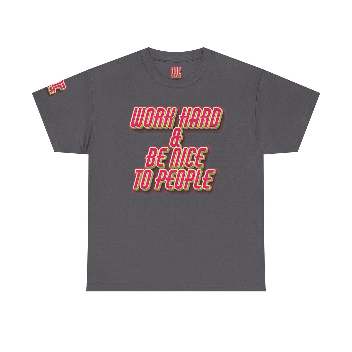 Work Hard & Be Nice Heavy Cotton Tee for Motivational Style, Perfect Gift for Friends, Great for Casual Outings, Soft Cotton T-Shirt, [...]