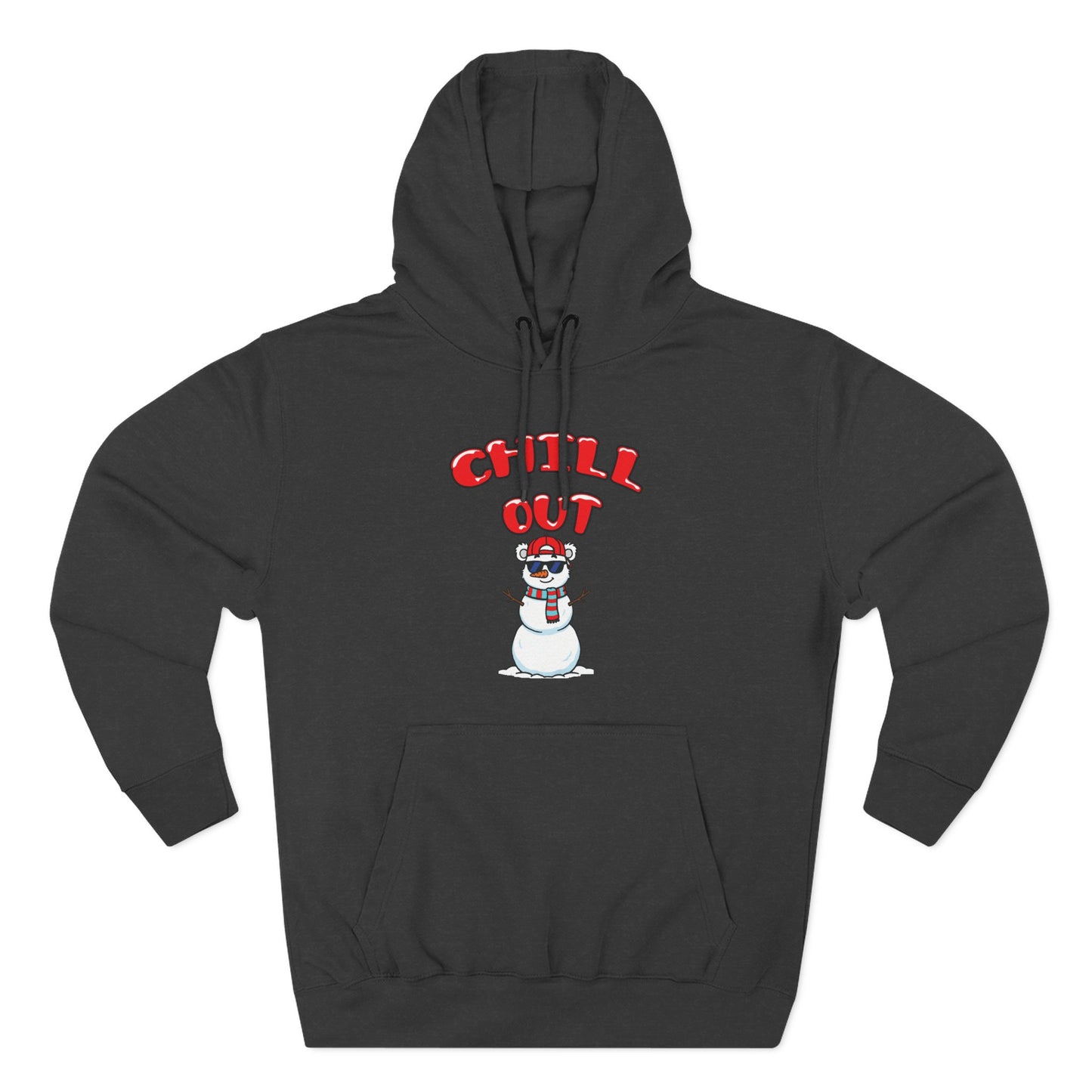 Chill Out Snowman Hoodie — Funny Winter Graphic Fleece Pullover
