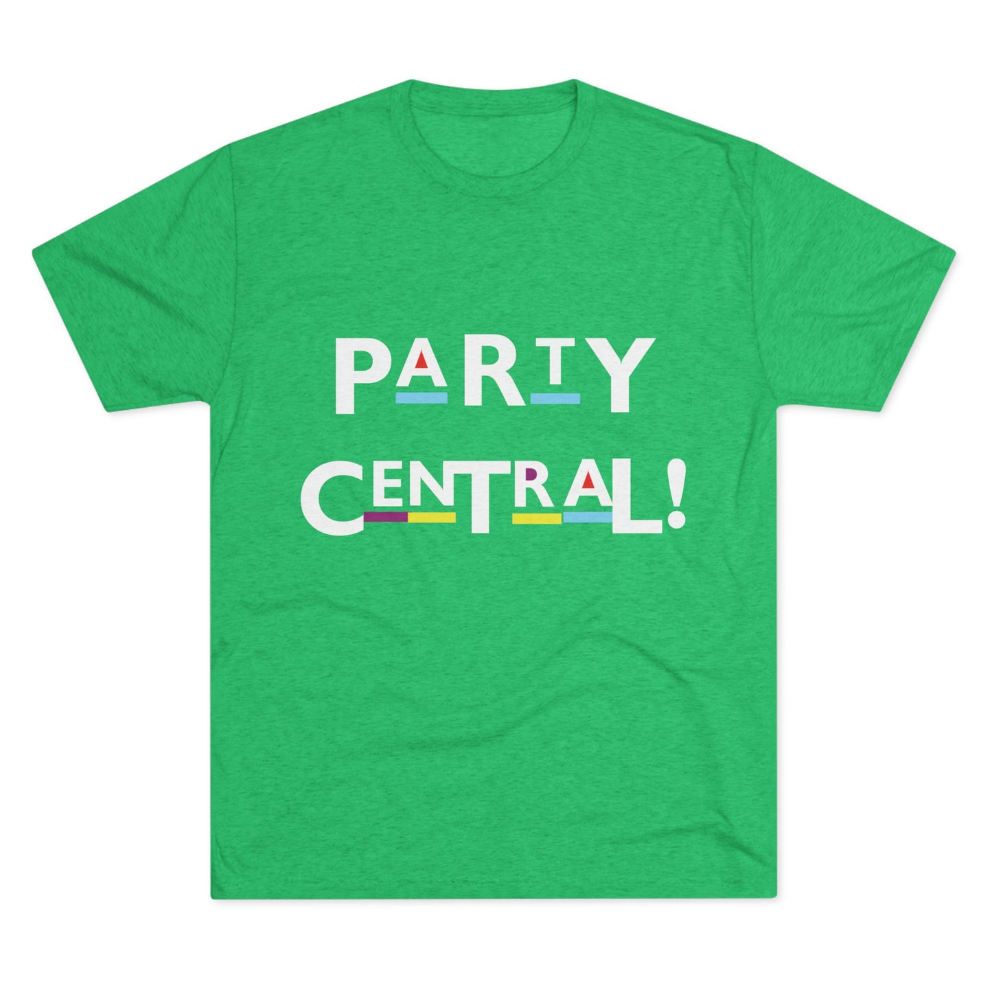 Party Central Unisex Tri-Blend Crew Tee | Fun Party Shirt, Gift for Party Lovers, Casual Wear, Event Tee
