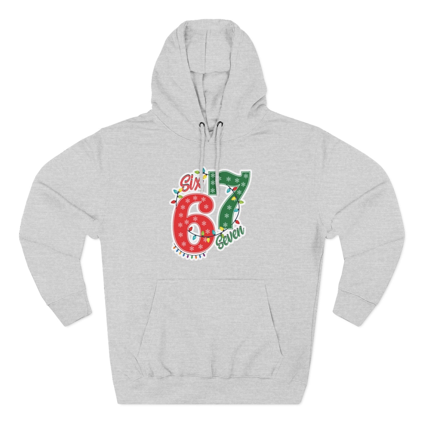 67 Hoodie - Festive Red & Green 'Six Seven' Pullover