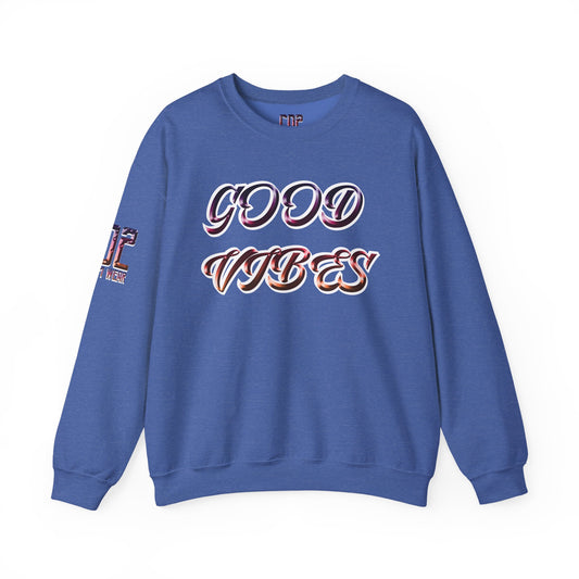 Good Vibes Unisex Sweatshirt, Cozy Crewneck for Relaxing, Gift for Friends, Unisex Fashion, Perfect for Celebrations
