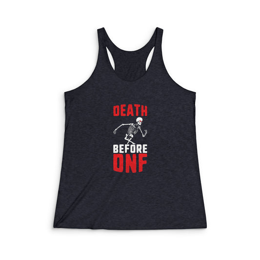 Death Before DNF Racerback Tank, Workout Top, Gym Shirt, Running Apparel, Gift for Runners