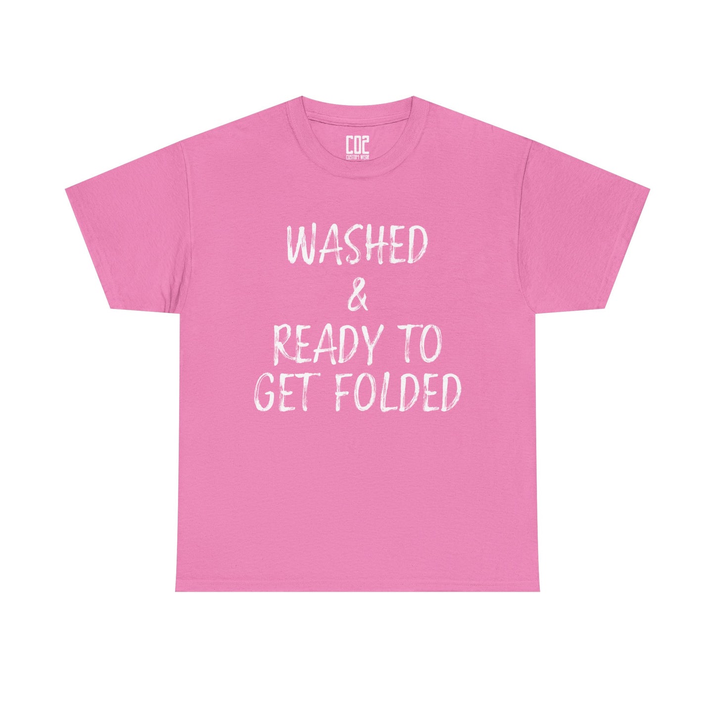 Washed & Ready to Get Folded Tee, Funny Gift for Laundry Lovers, Unisex T-Shirt, Everyday Casual Wear, Perfect for Housewarming, [...]
