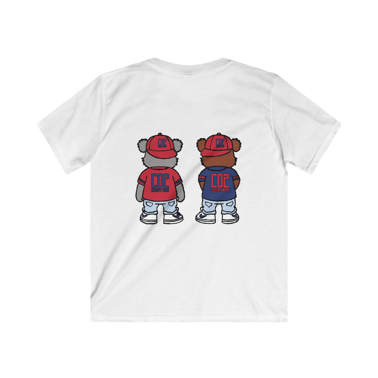 CO2 Bear Retro Cool Bear Graphic Tee for Kids, Fun Softstyle T-Shirt, Trendy Kidswear, Birthday Gift, Cartoon Bear Shirt