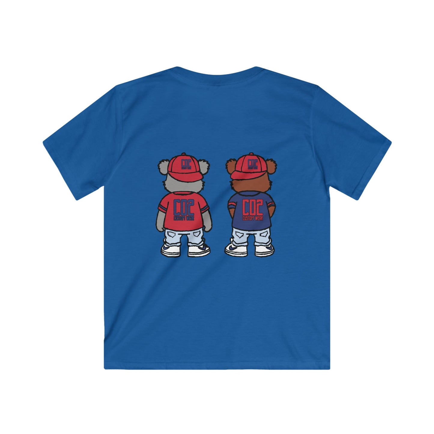 CO2 Bear Retro Cool Bear Graphic Tee for Kids, Fun Softstyle T-Shirt, Trendy Kidswear, Birthday Gift, Cartoon Bear Shirt
