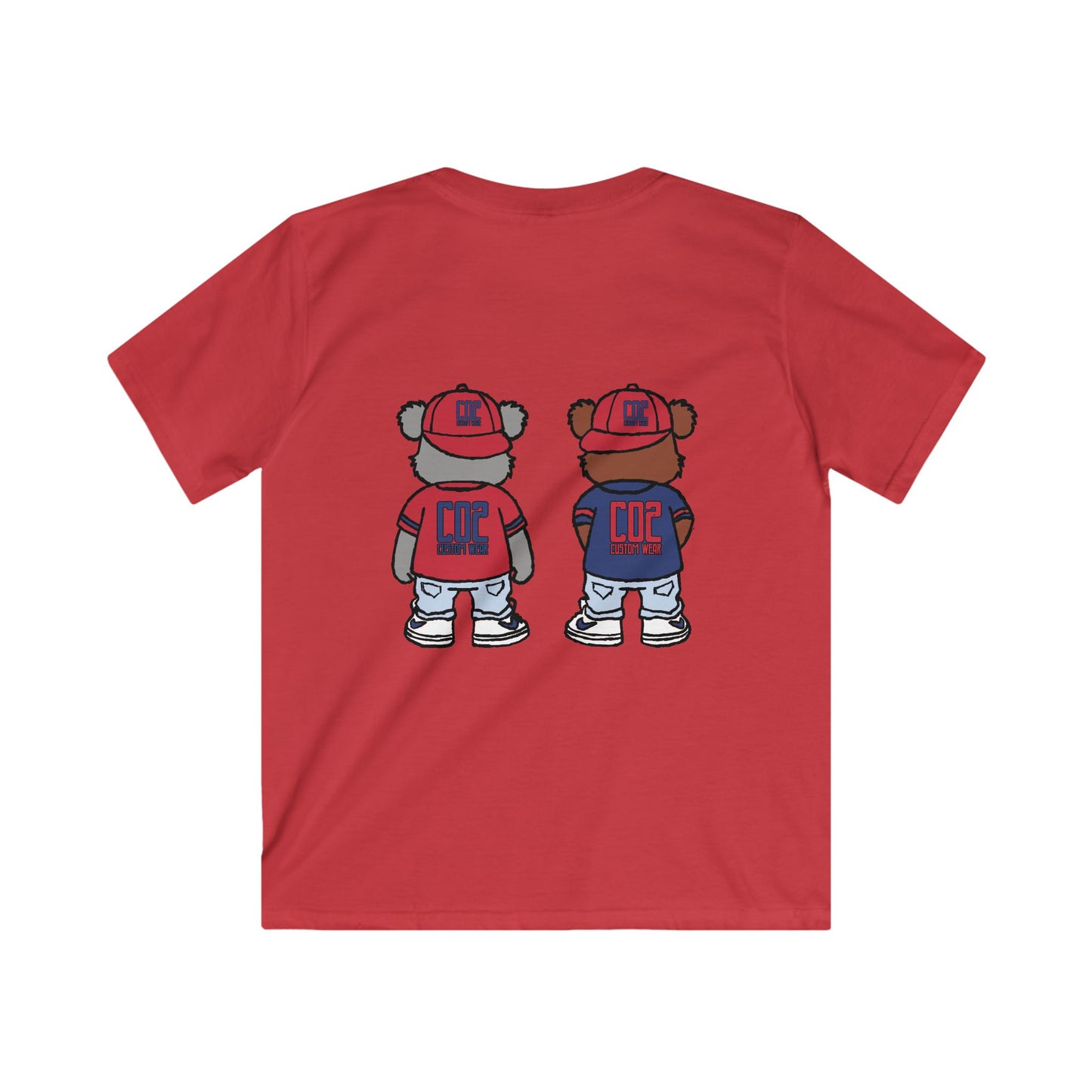 CO2 Bear Retro Cool Bear Graphic Tee for Kids, Fun Softstyle T-Shirt, Trendy Kidswear, Birthday Gift, Cartoon Bear Shirt