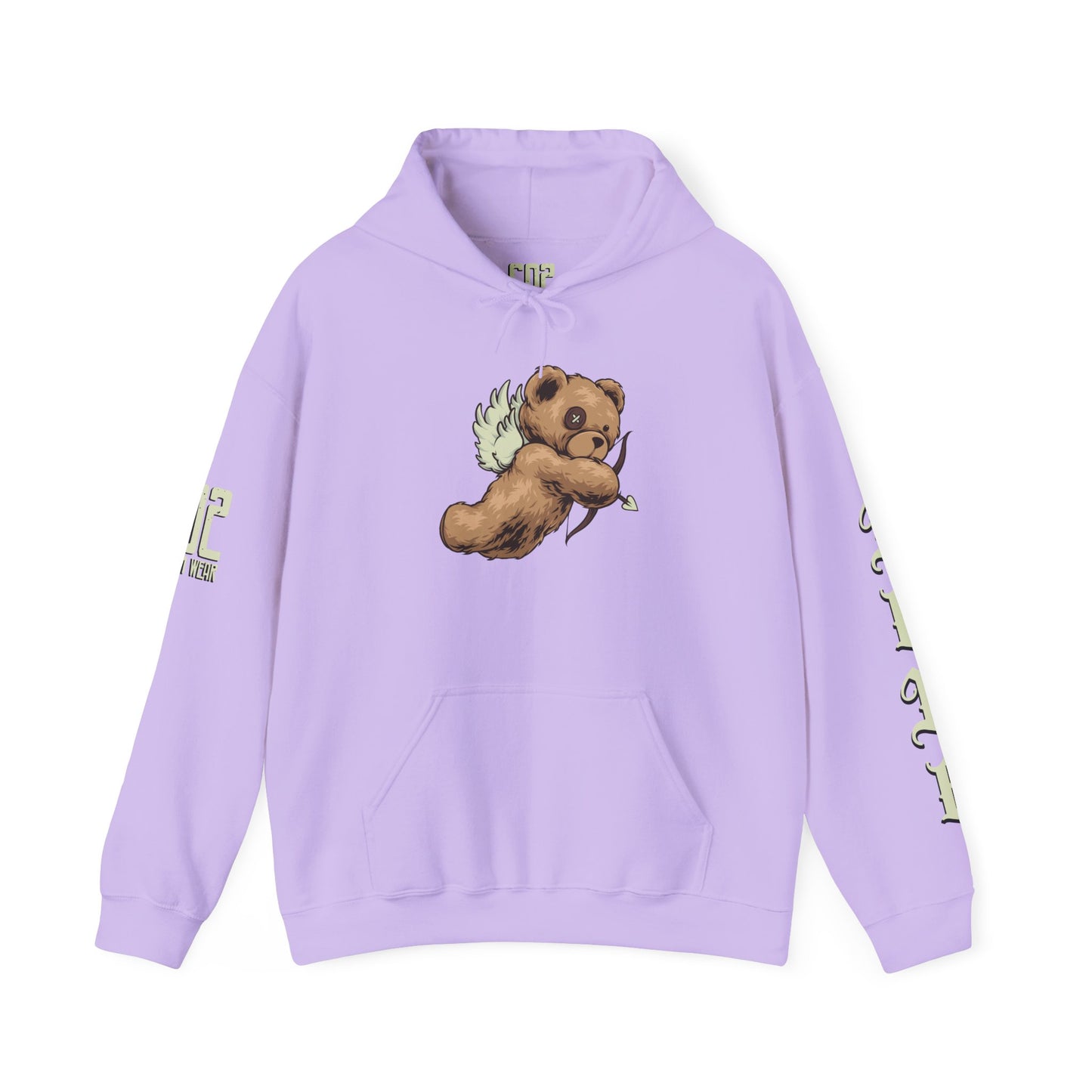 Cute Cupid Bear Unisex Hooded Sweatshirt - Cozy Layer, Gift for Friends, Valentine’s Day, Casual Wear, Everyday Comfort