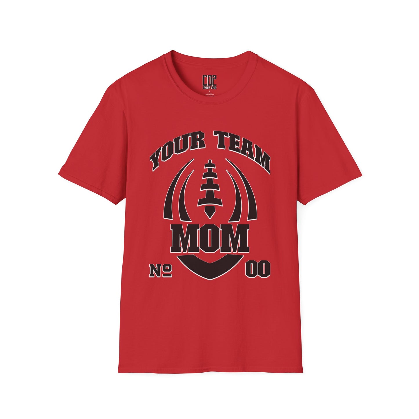 Football Mom Unisex Tee - Custom Team and Number Shirt for Athletes by request
