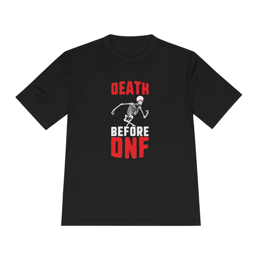 Death Before DNF Unisex Moisture Wicking Tee, Running Shirt, Fitness Apparel, Gift for Athletes, Workout Gear, Sportswear