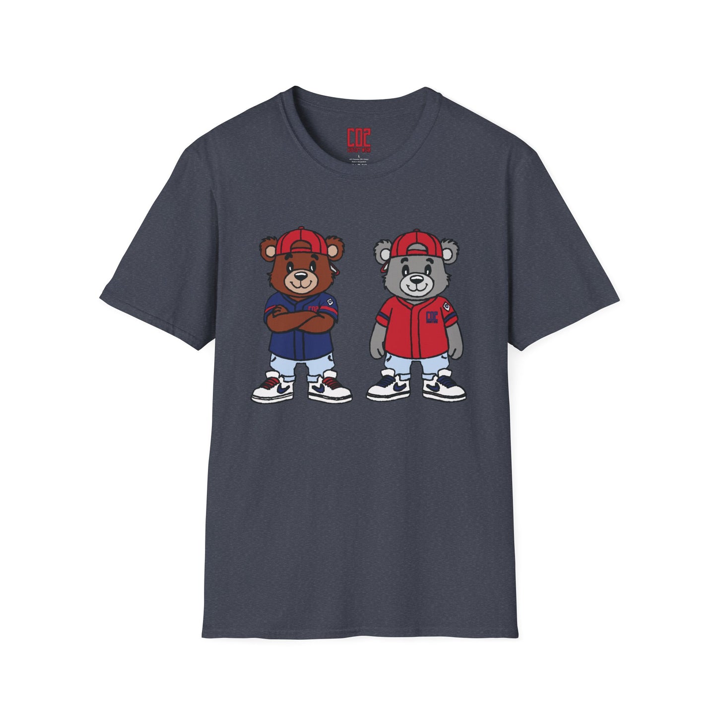 CO2 Bear Retro Cool Bear Graphic Tee, Cute Animal T-Shirt, Fun Unisex Wear, Streetwear Style Shirt, Casual Gift for Kids and Teens