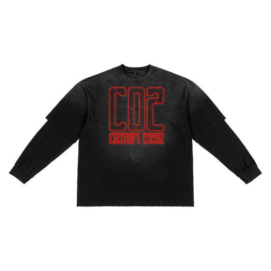 CO2 Stranger Things Sunfade Hand-Frayed Faux Two-Piece T-Shirt