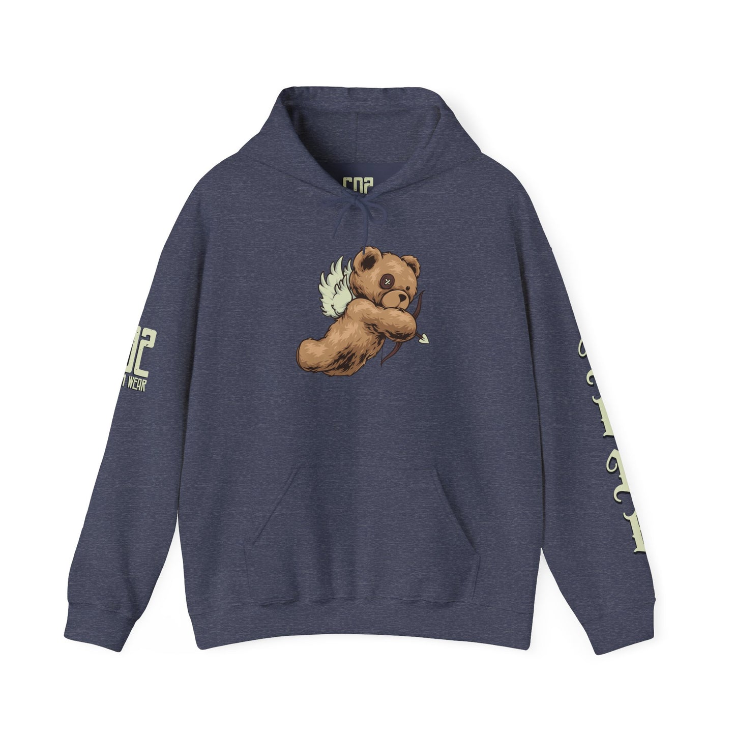 Cute Cupid Bear Unisex Hooded Sweatshirt - Cozy Layer, Gift for Friends, Valentine’s Day, Casual Wear, Everyday Comfort