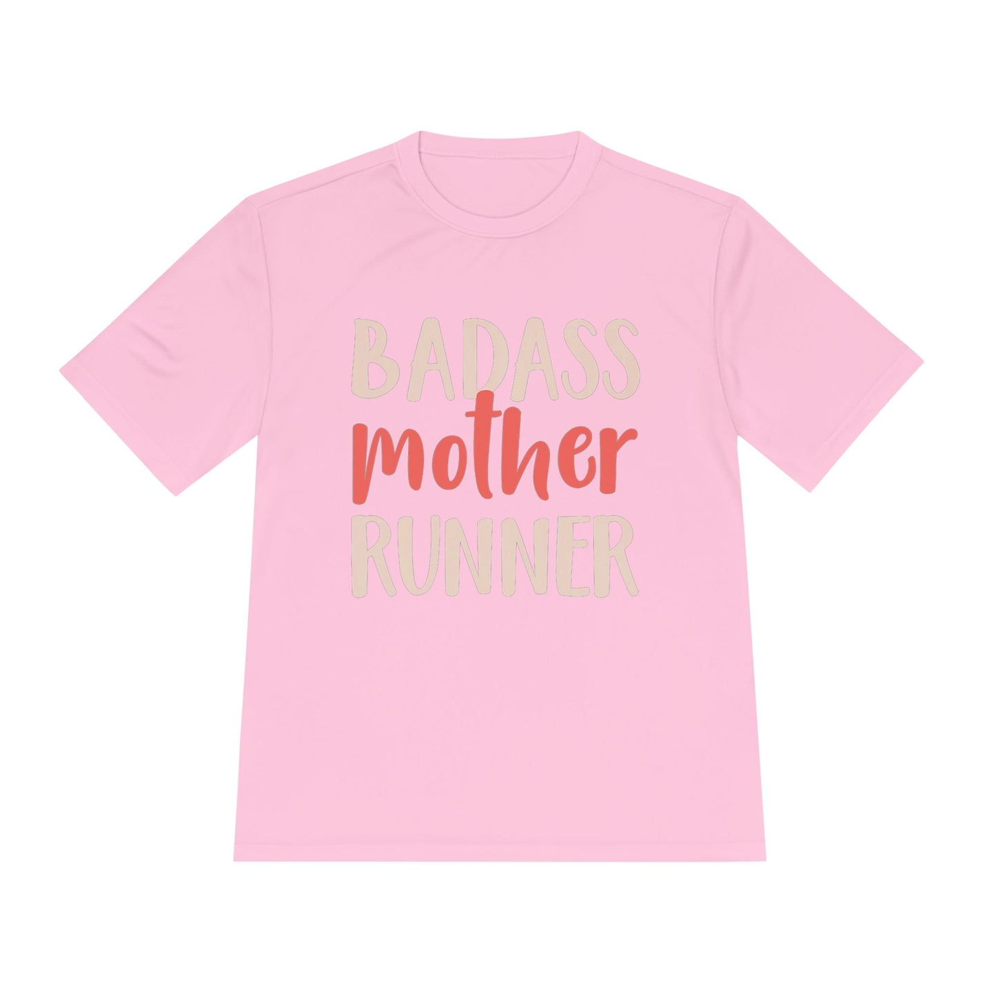 Unisex Moisture-Wicking Running Tee - Badass Mother Runner Shirt, Activewear for Moms, Workout Top, Gift for Runners, Fitness Apparel