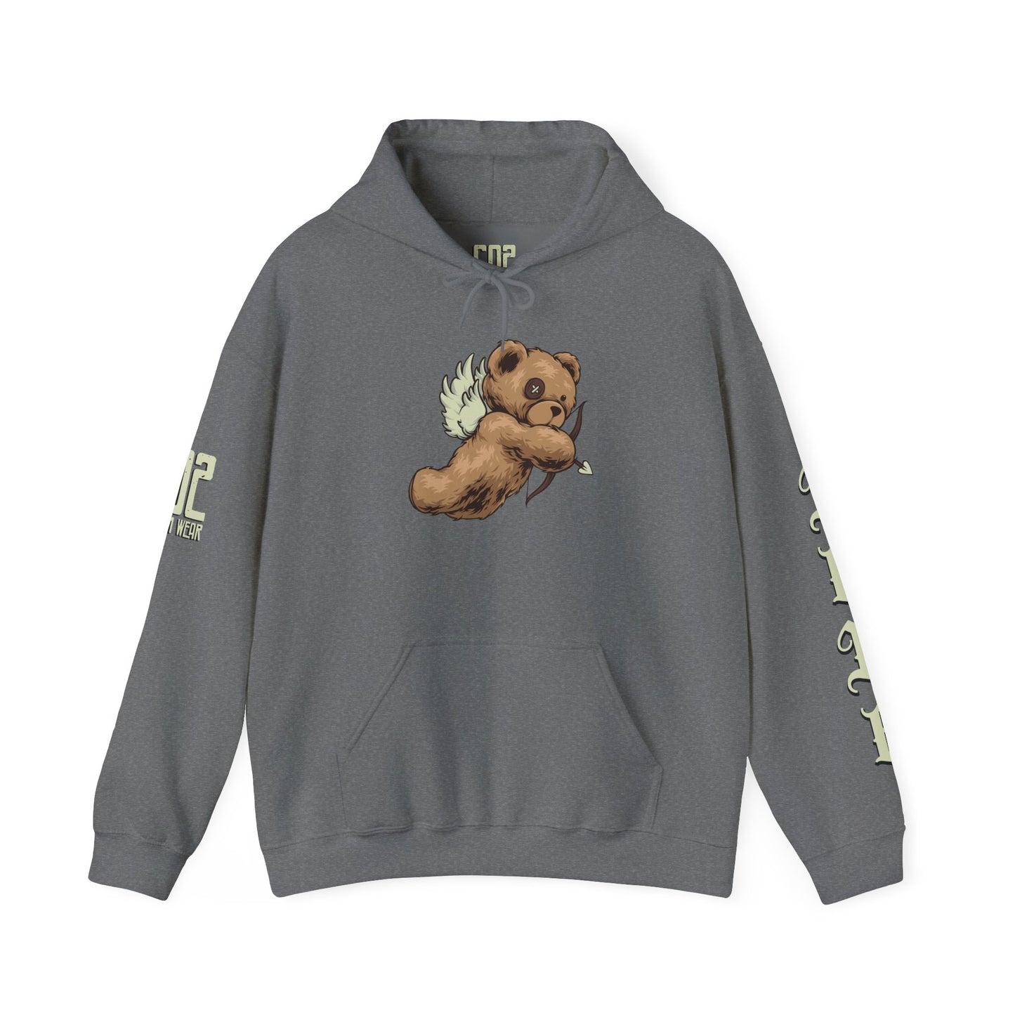 Cute Cupid Bear Unisex Hooded Sweatshirt - Cozy Layer, Gift for Friends, Valentine’s Day, Casual Wear, Everyday Comfort
