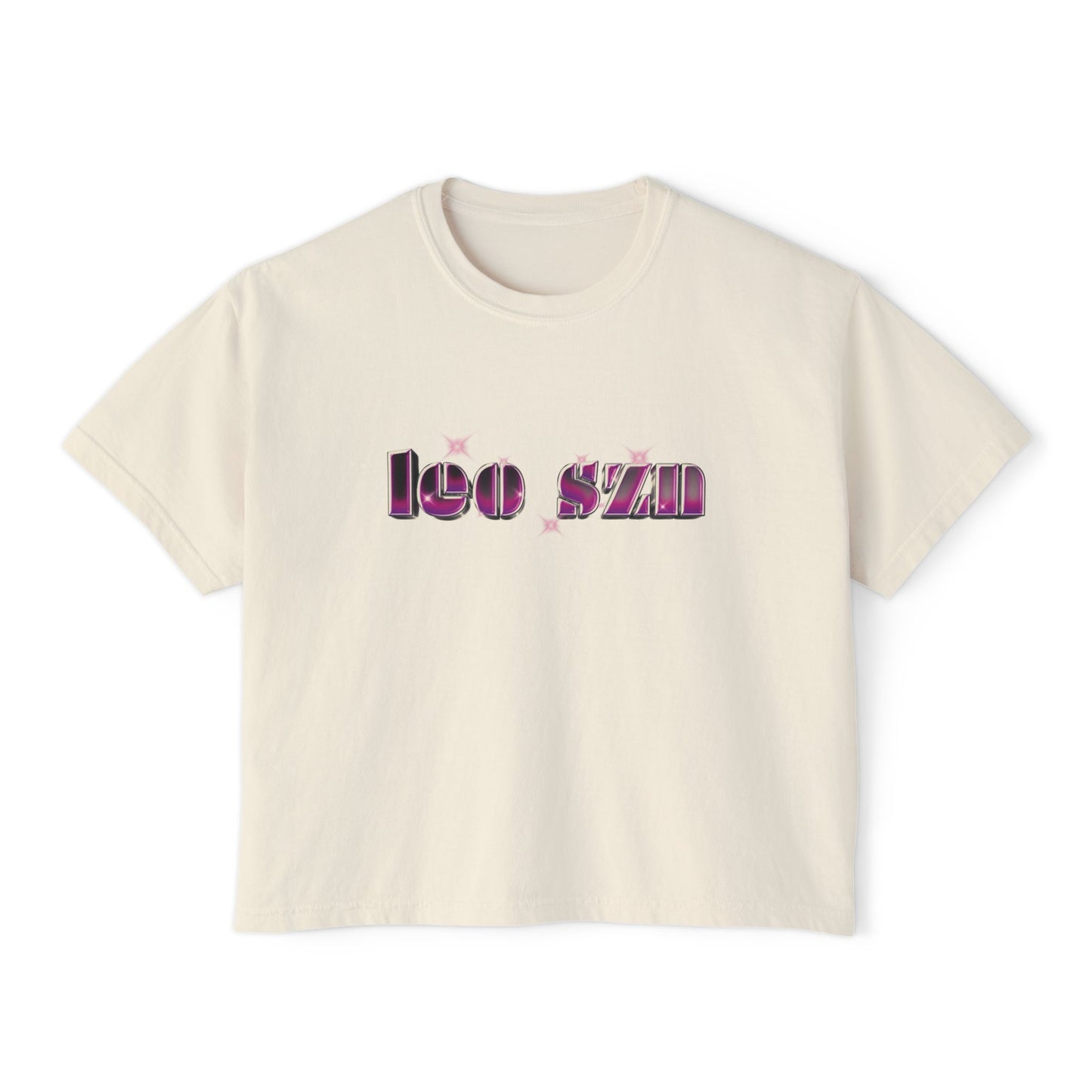 Leo Szn Trendy Women's Boxy Tee, Casual Summer T-Shirt, Cool Graphic Top, Stylish Gift for Her, Relaxed Fit Tee, Leo Season