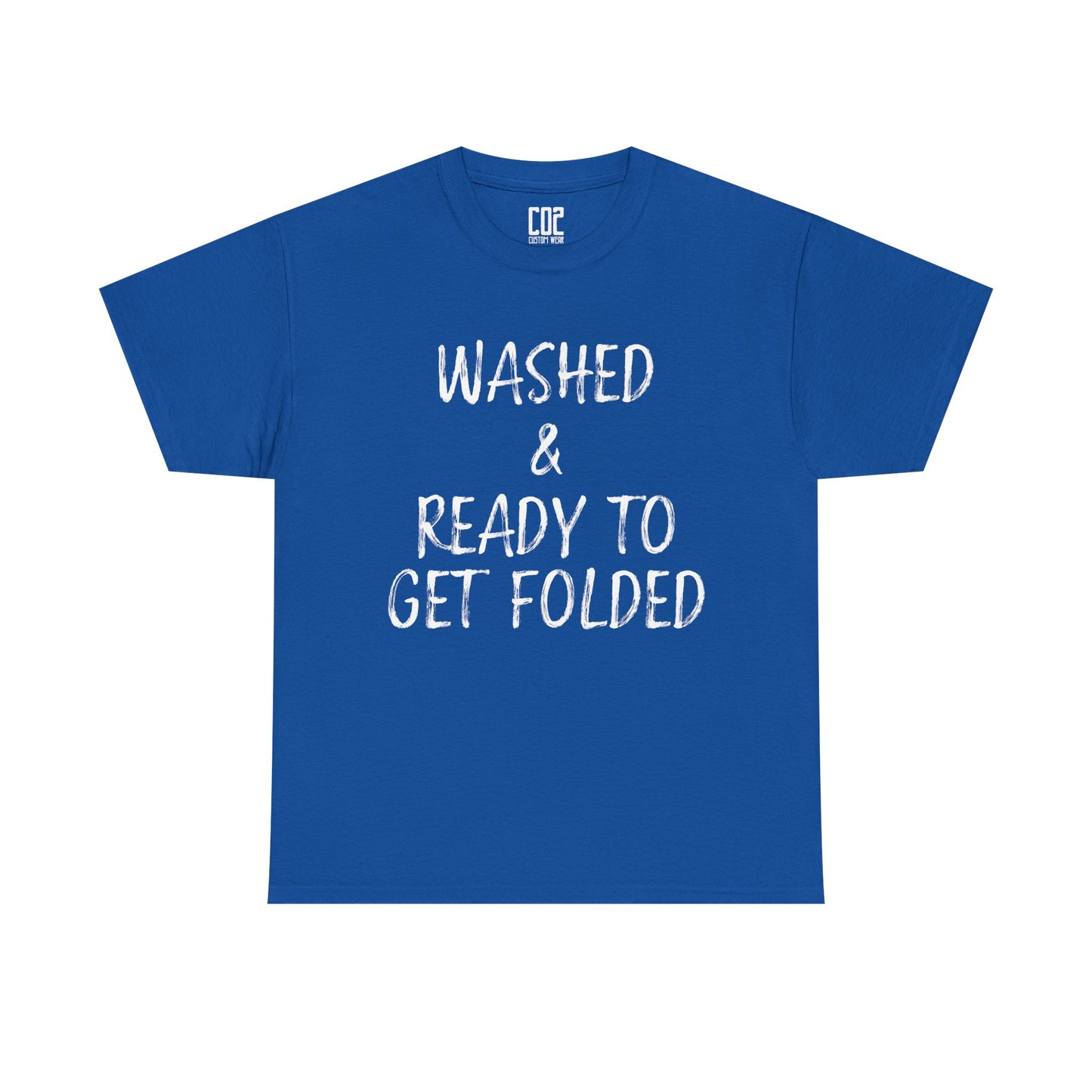 Washed & Ready to Get Folded Tee, Funny Gift for Laundry Lovers, Unisex T-Shirt, Everyday Casual Wear, Perfect for Housewarming, [...]