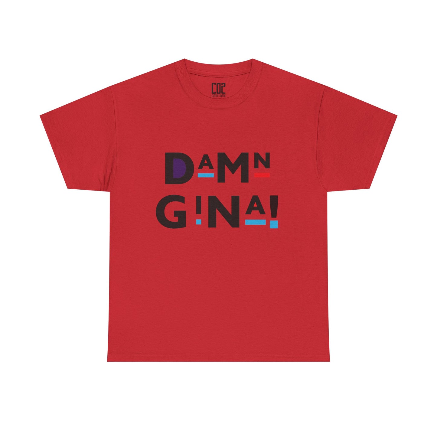 Damn Gina! Unisex Heavy Cotton Tee - Funny Graphic Shirt for Everyday Wear, Gifts, Birthday, Casual Style, Cool Humor