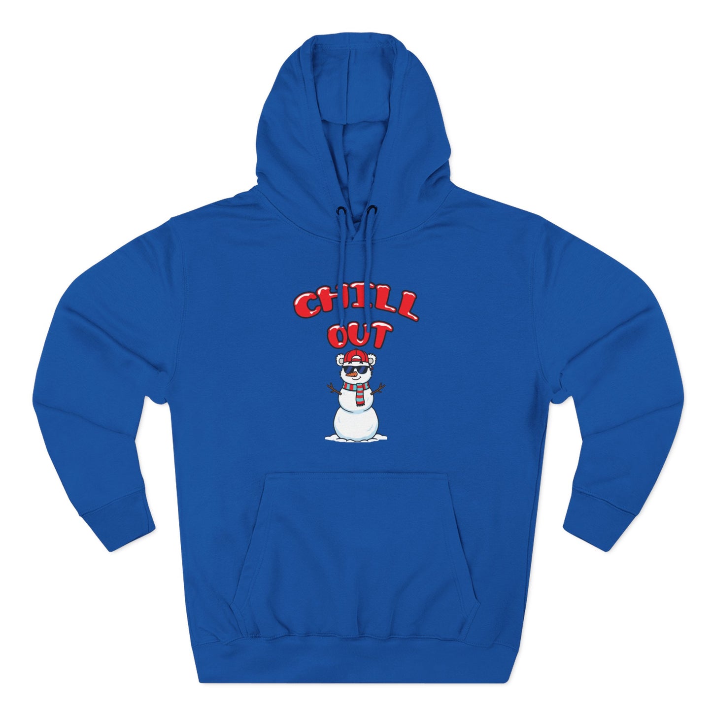 Chill Out Snowman Hoodie — Funny Winter Graphic Fleece Pullover
