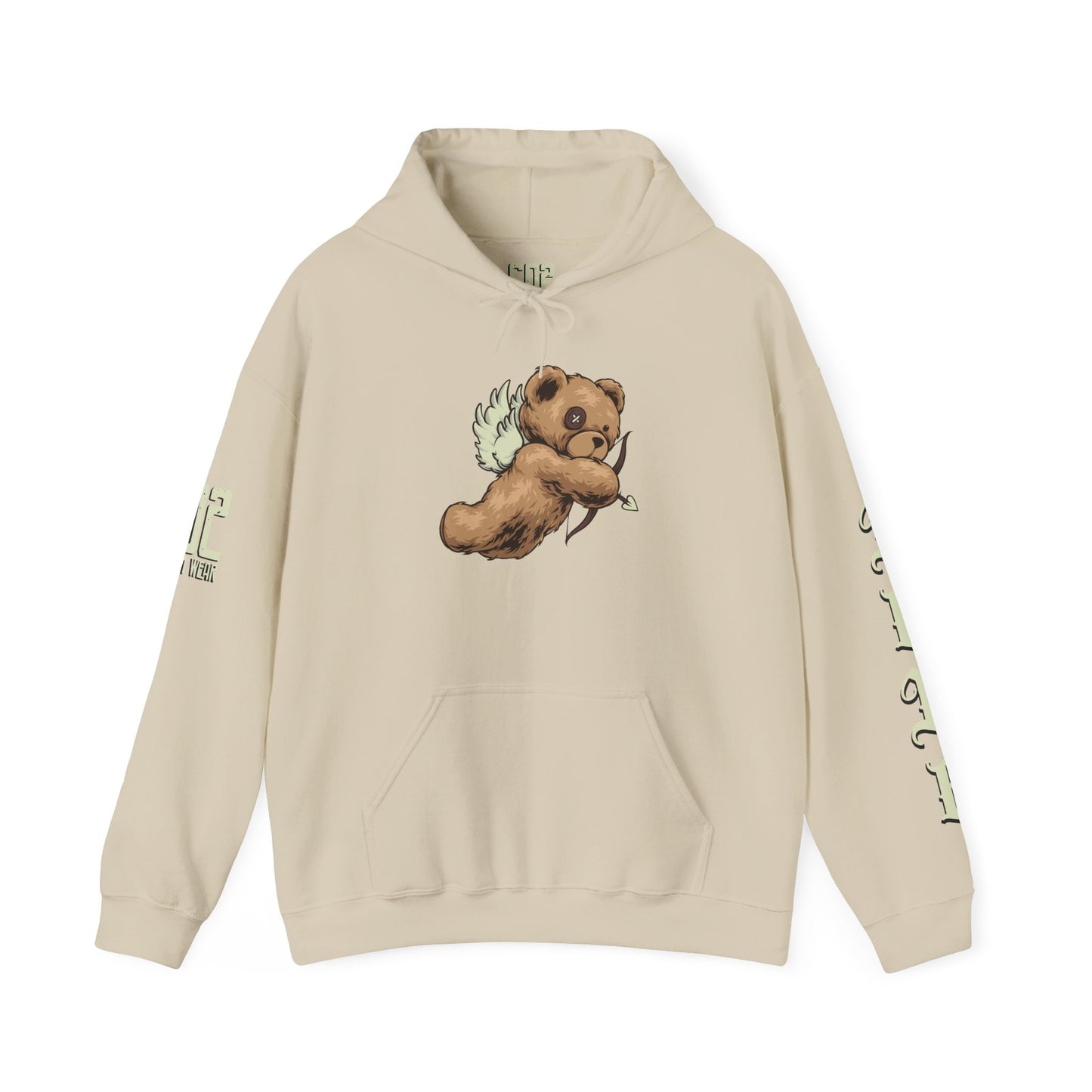 Cute Cupid Bear Unisex Hooded Sweatshirt - Cozy Layer, Gift for Friends, Valentine’s Day, Casual Wear, Everyday Comfort