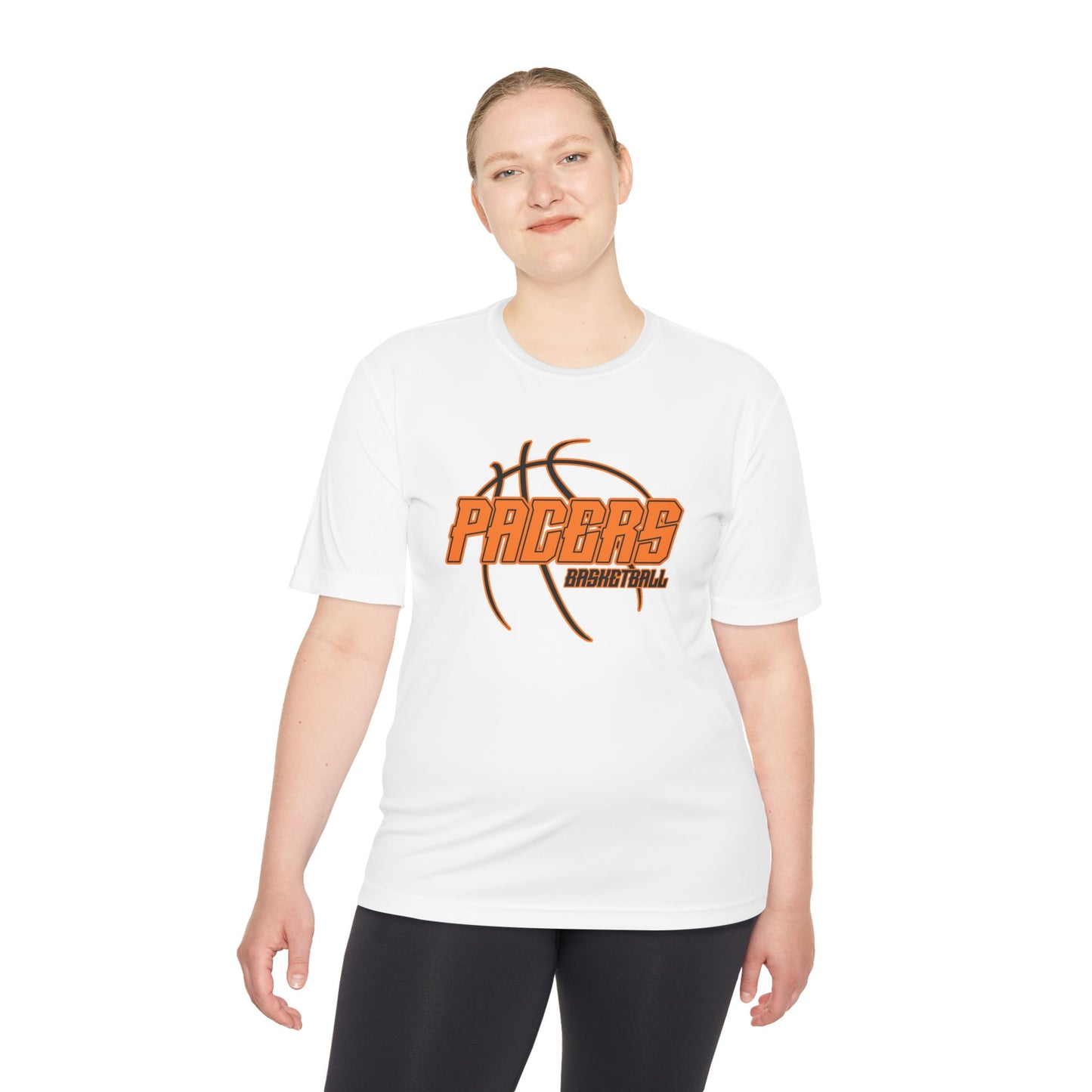 Pacers Basketball White Tee — Moisture-Wicking Performance Shirt