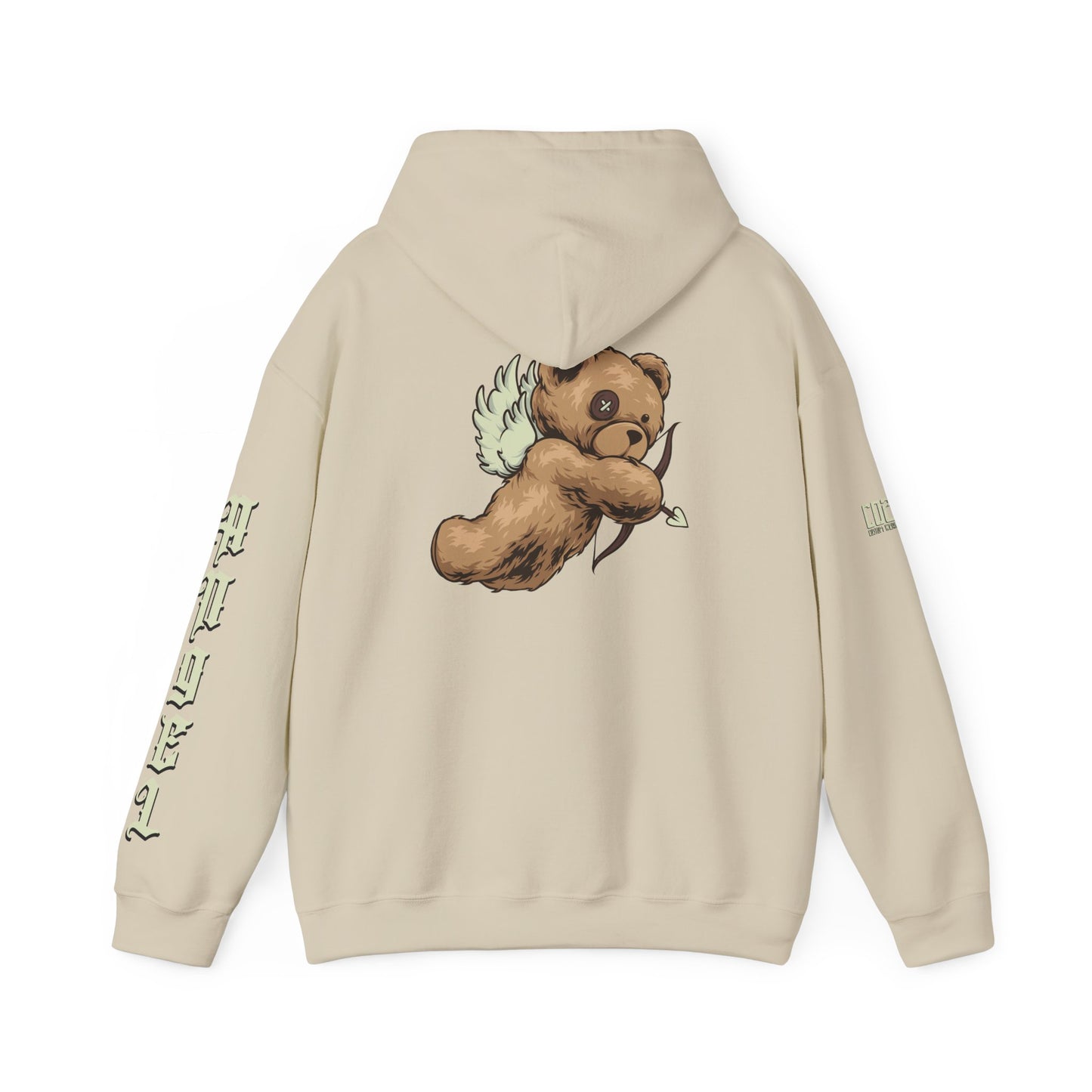 Angel & Bear Hoodie - Unisex Heavy Blend™ Sweatshirt, Cozy Gift for Friends, Cute Casual Wear, Perfect for Fall & Winter