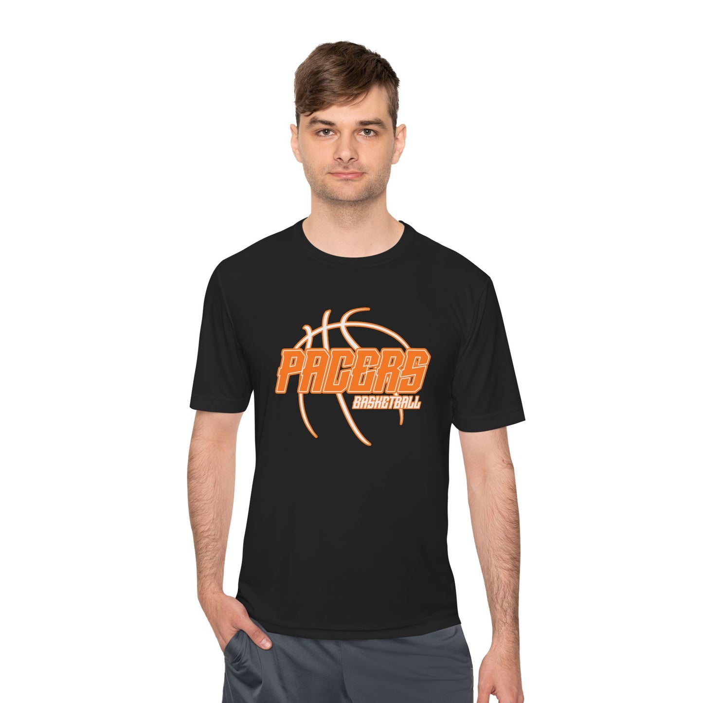 Pacers Basketball Black Tee — Moisture-Wicking Performance Shirt