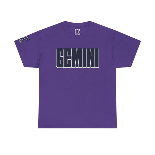 Gemini Unisex Heavy Cotton Tee | Astrology Shirt, Birthday Gift, Zodiac Apparel, Casual Wear, Star Sign Shirt