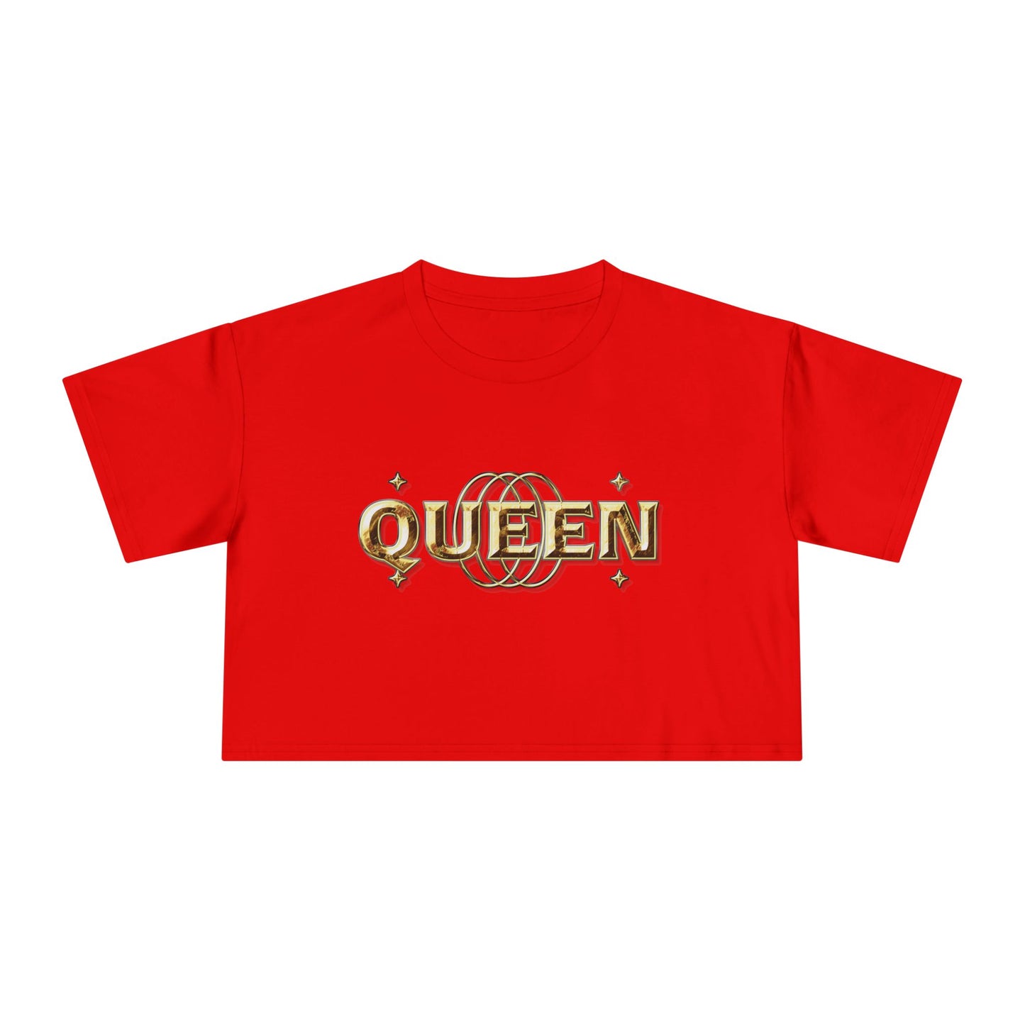 Queen Graphic Women's Crop Tee - Fun Summer Fashion, Gift for Friends, Festival Outfit, Statement Shirt, Trendy Streetwear