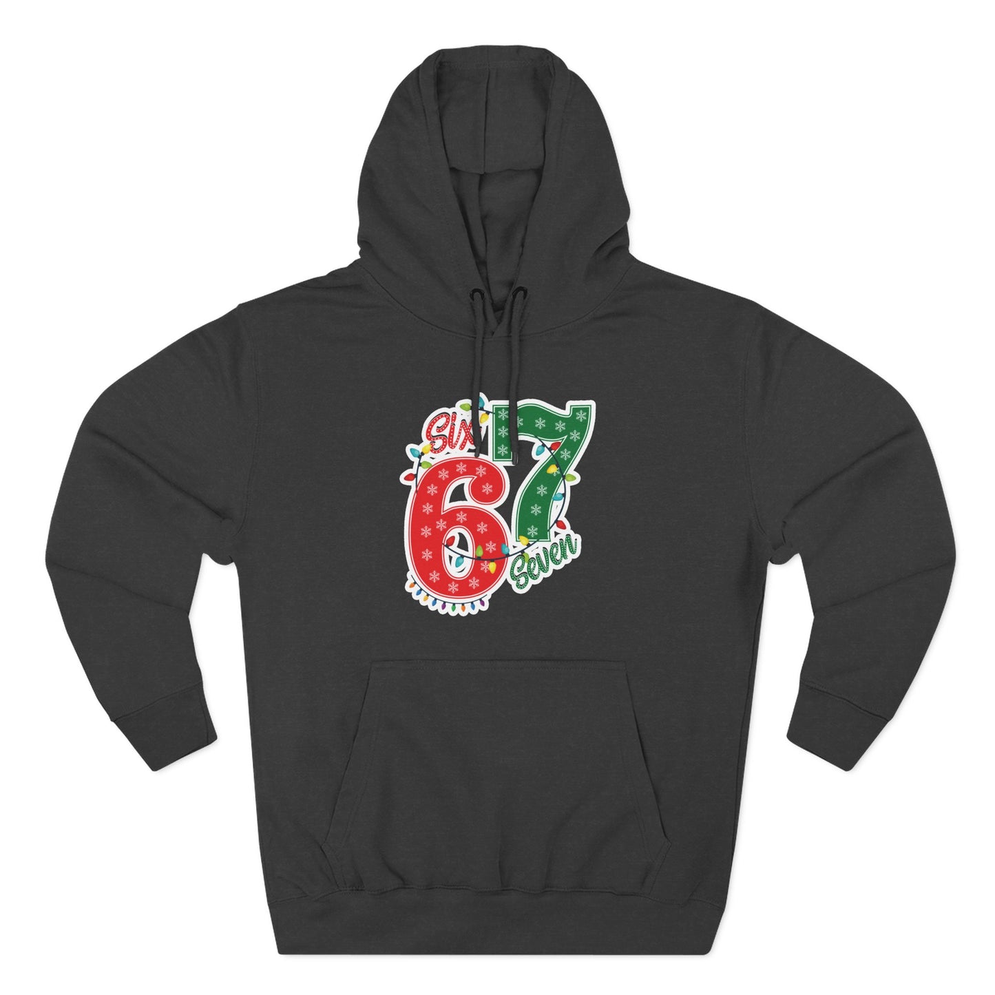 67 Hoodie - Festive Red & Green 'Six Seven' Pullover
