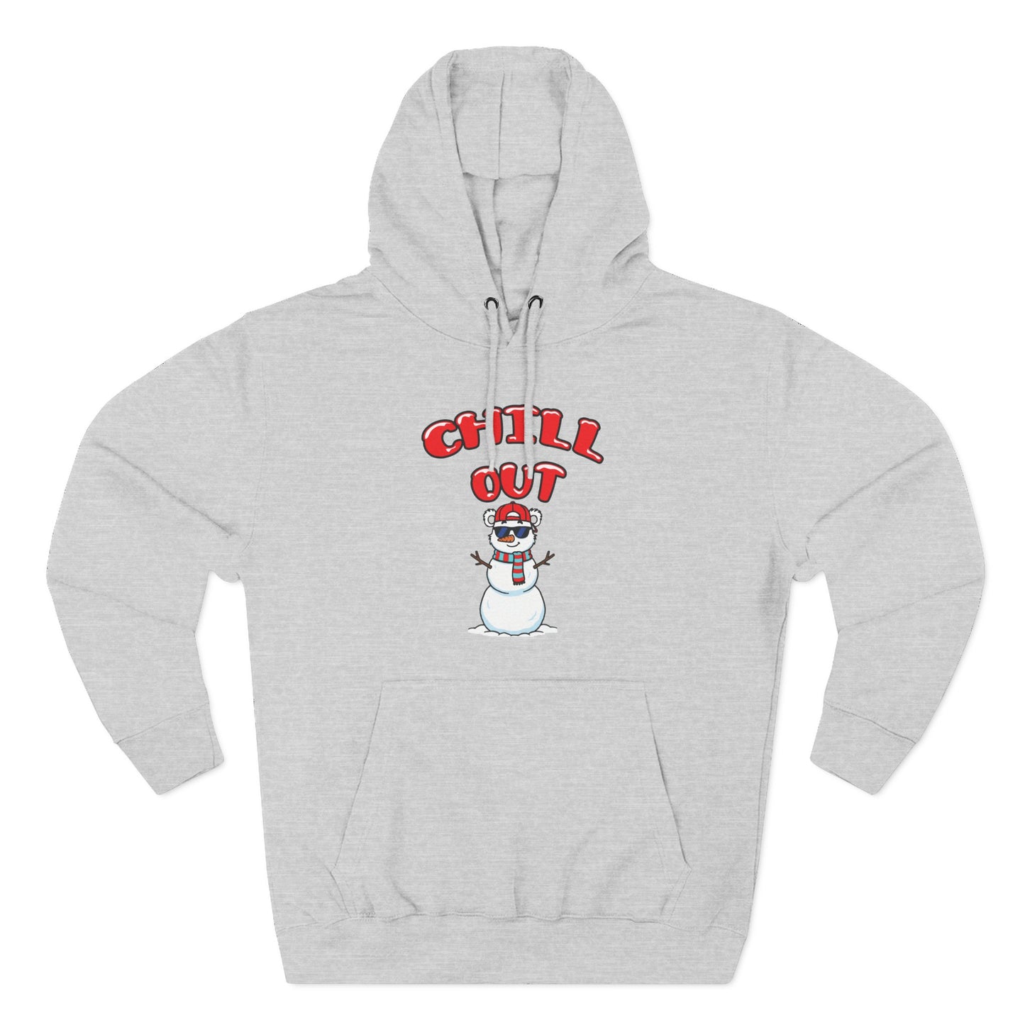 Chill Out Snowman Hoodie — Funny Winter Graphic Fleece Pullover