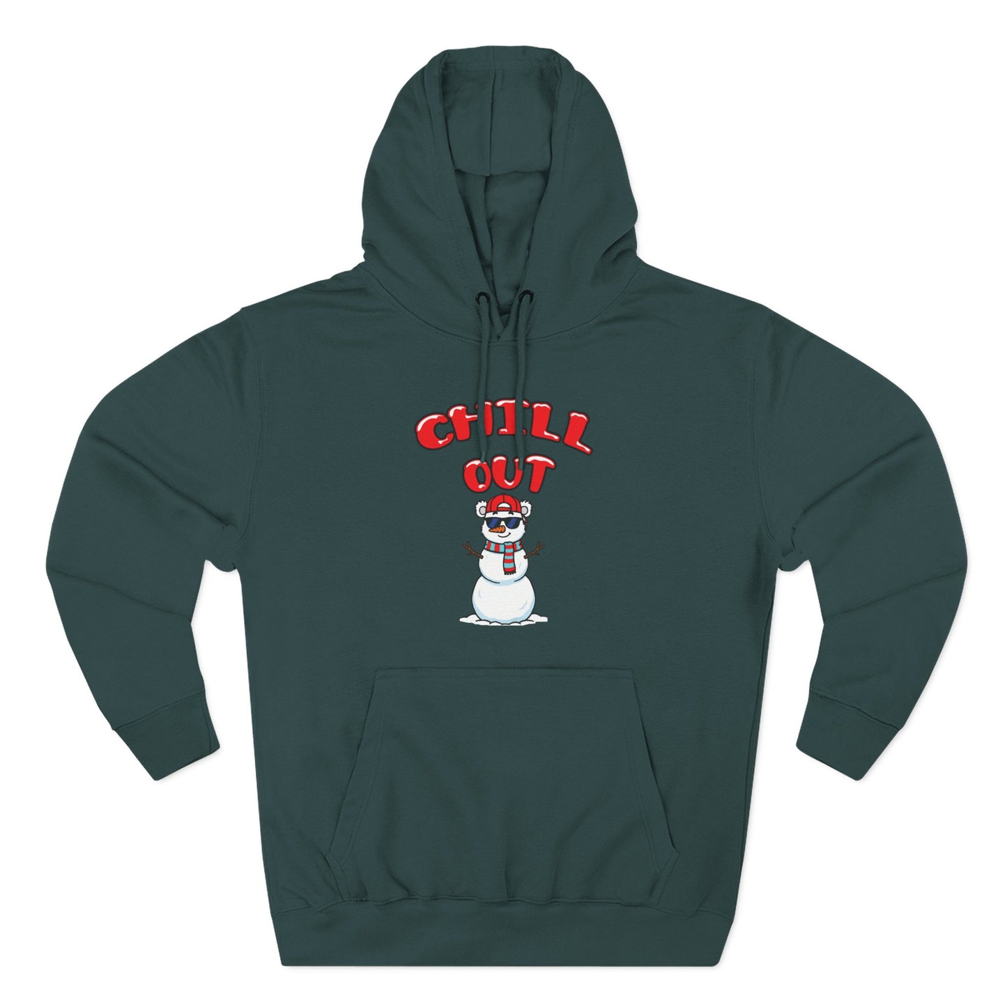 Chill Out Snowman Hoodie — Funny Winter Graphic Fleece Pullover