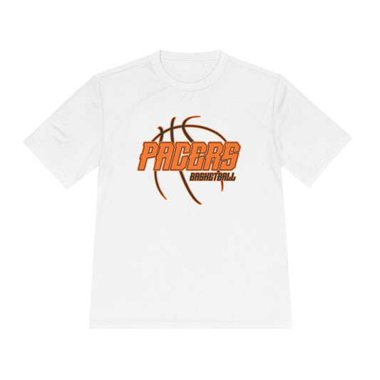 Pacers Basketball White Tee — Moisture-Wicking Performance Shirt