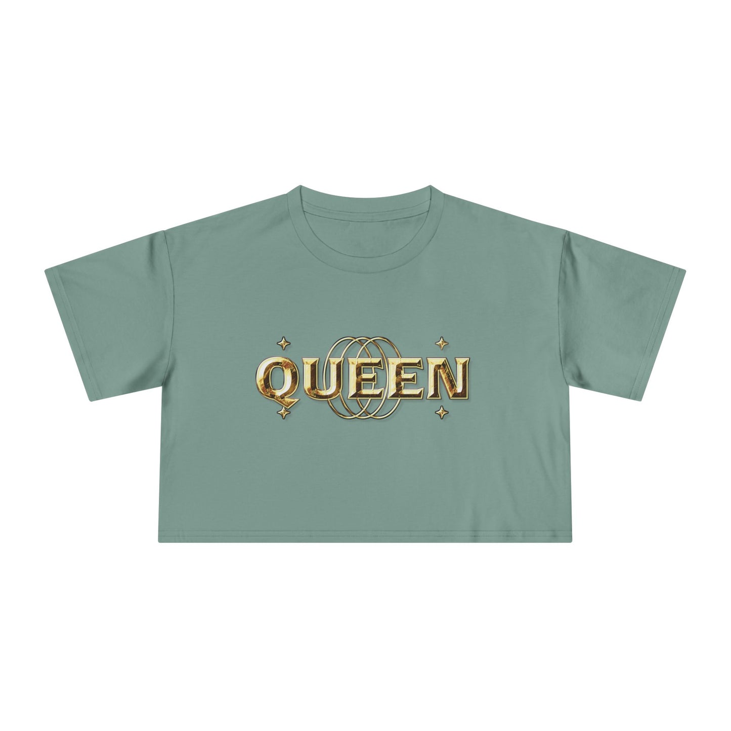 Queen Graphic Women's Crop Tee - Fun Summer Fashion, Gift for Friends, Festival Outfit, Statement Shirt, Trendy Streetwear