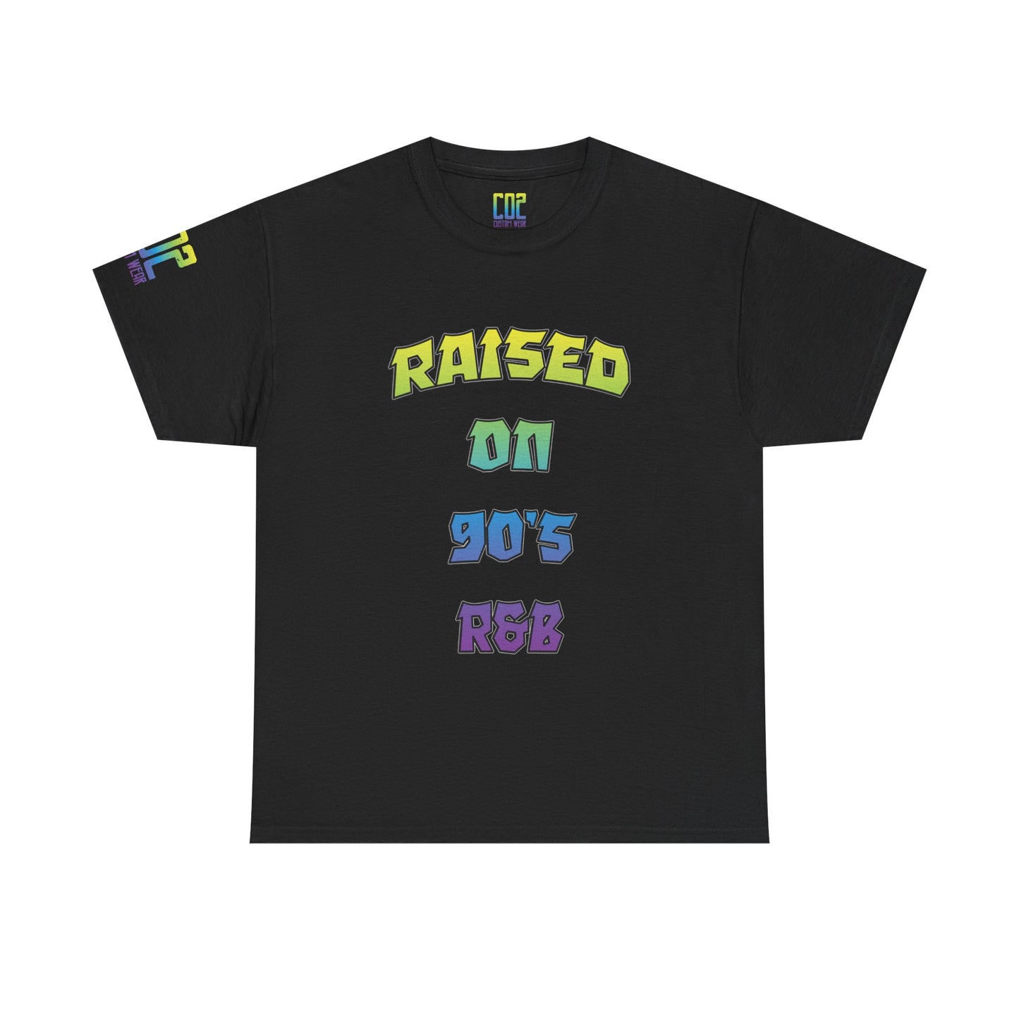 Raised on 90's R&B Nostalgia Unisex Heavy Cotton Tee, Vintage Music Shirt, Retro Graphic Tee, Gift for Music Lovers, Casual Streetwear