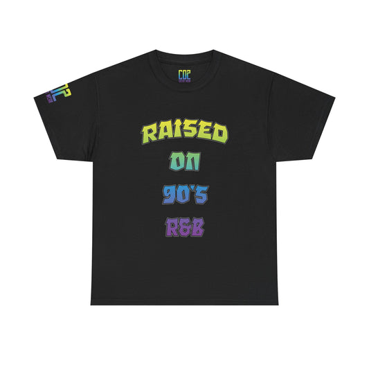 Raised on 90's R&B Nostalgia Unisex Heavy Cotton Tee, Vintage Music Shirt, Retro Graphic Tee, Gift for Music Lovers, Casual Streetwear