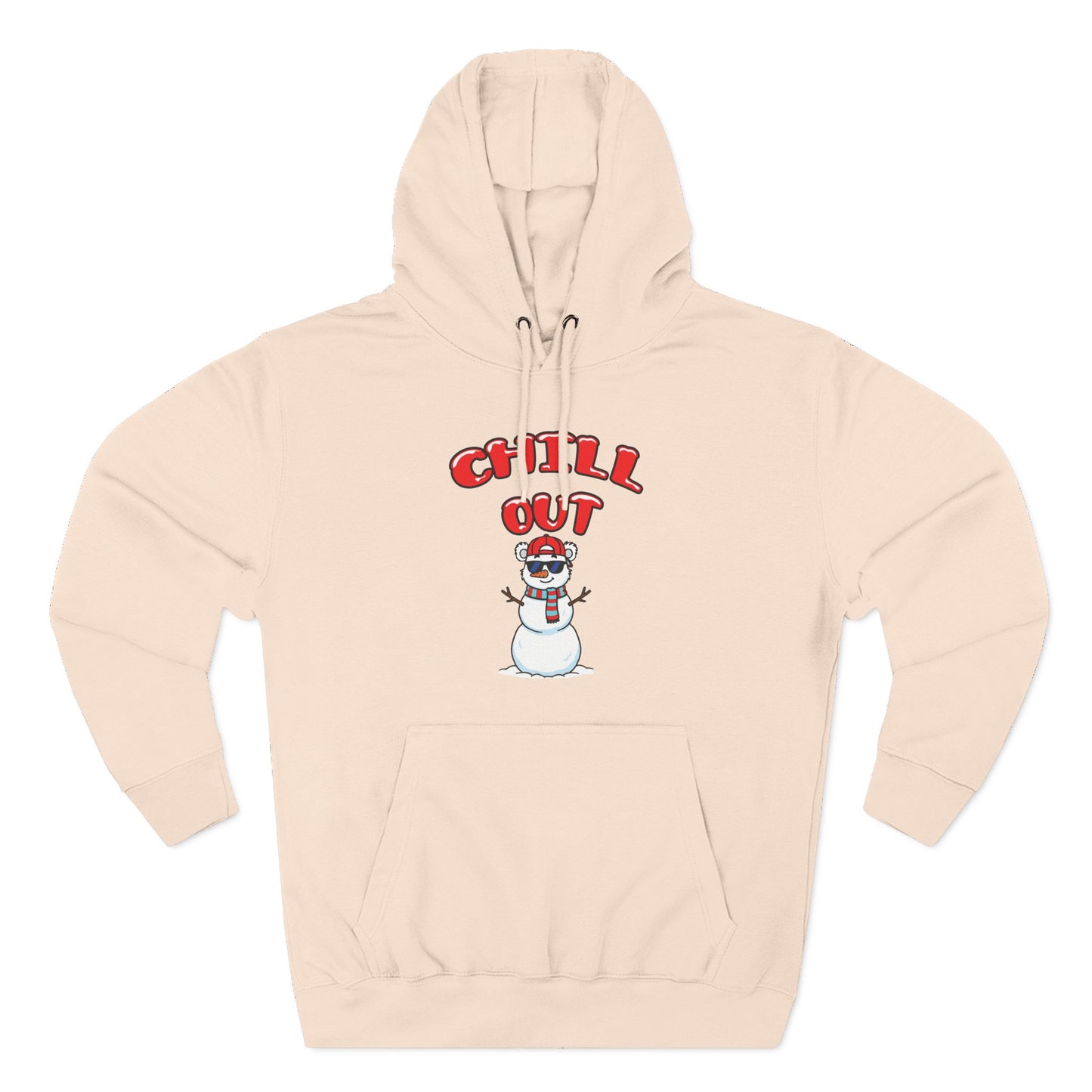 Chill Out Snowman Hoodie — Funny Winter Graphic Fleece Pullover